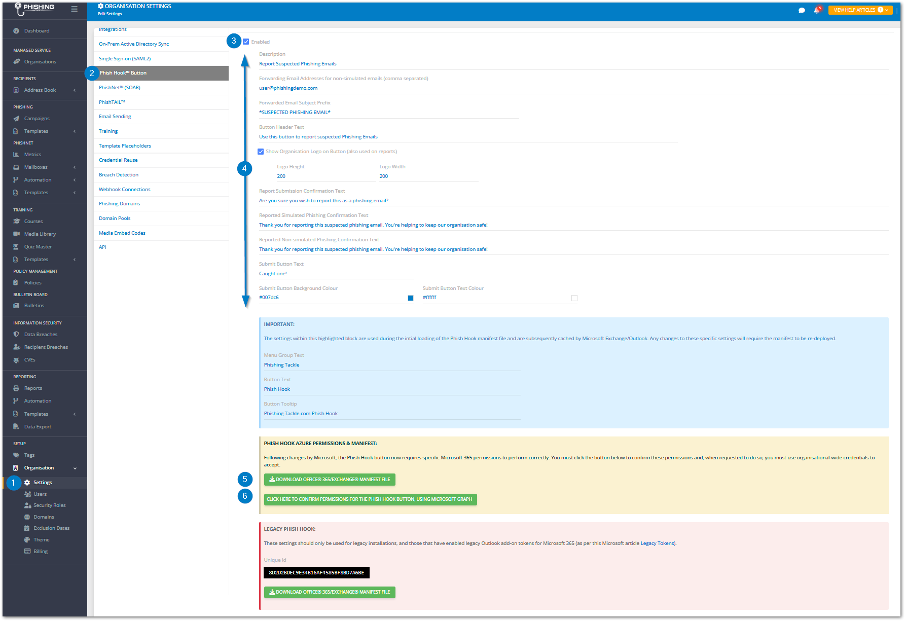Settings - PhishHook - Download Manifest.png