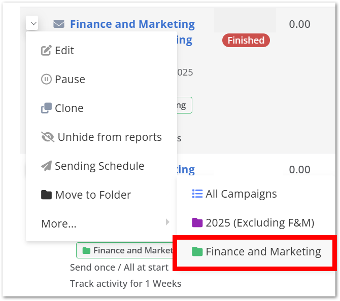 How to create a phishing campaign folder - Select Folder.png