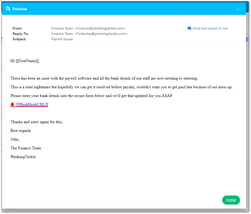 Phishing Campaign Email Templates