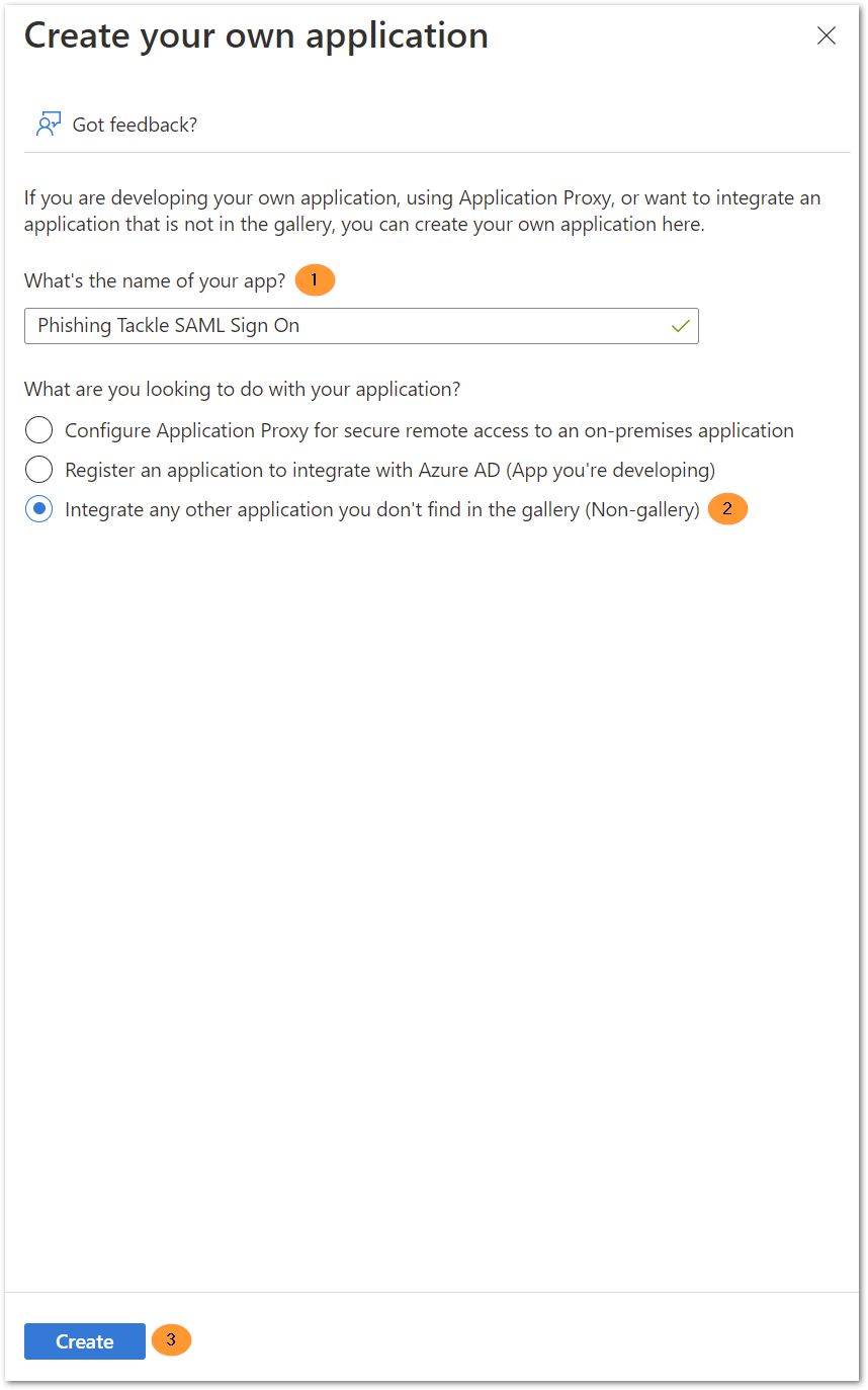 How_to_configure_SAML_2.0_for_Azure_-_Create_your_own_application_settings.png