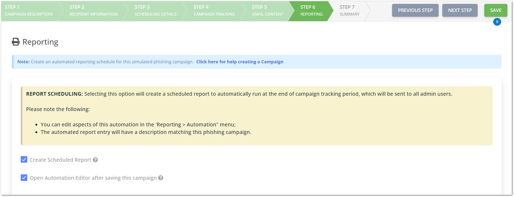 Phishing Campaign Automation - Campaign - Save.png