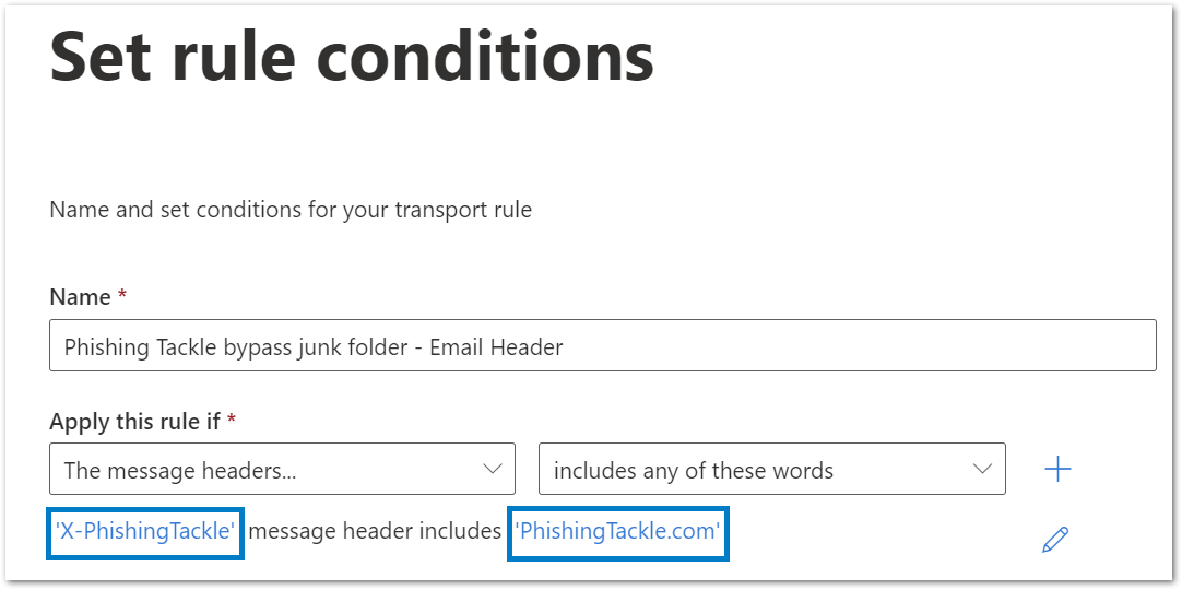 Allowlisting by Email Headers - Bypass Junk - Header Value.png