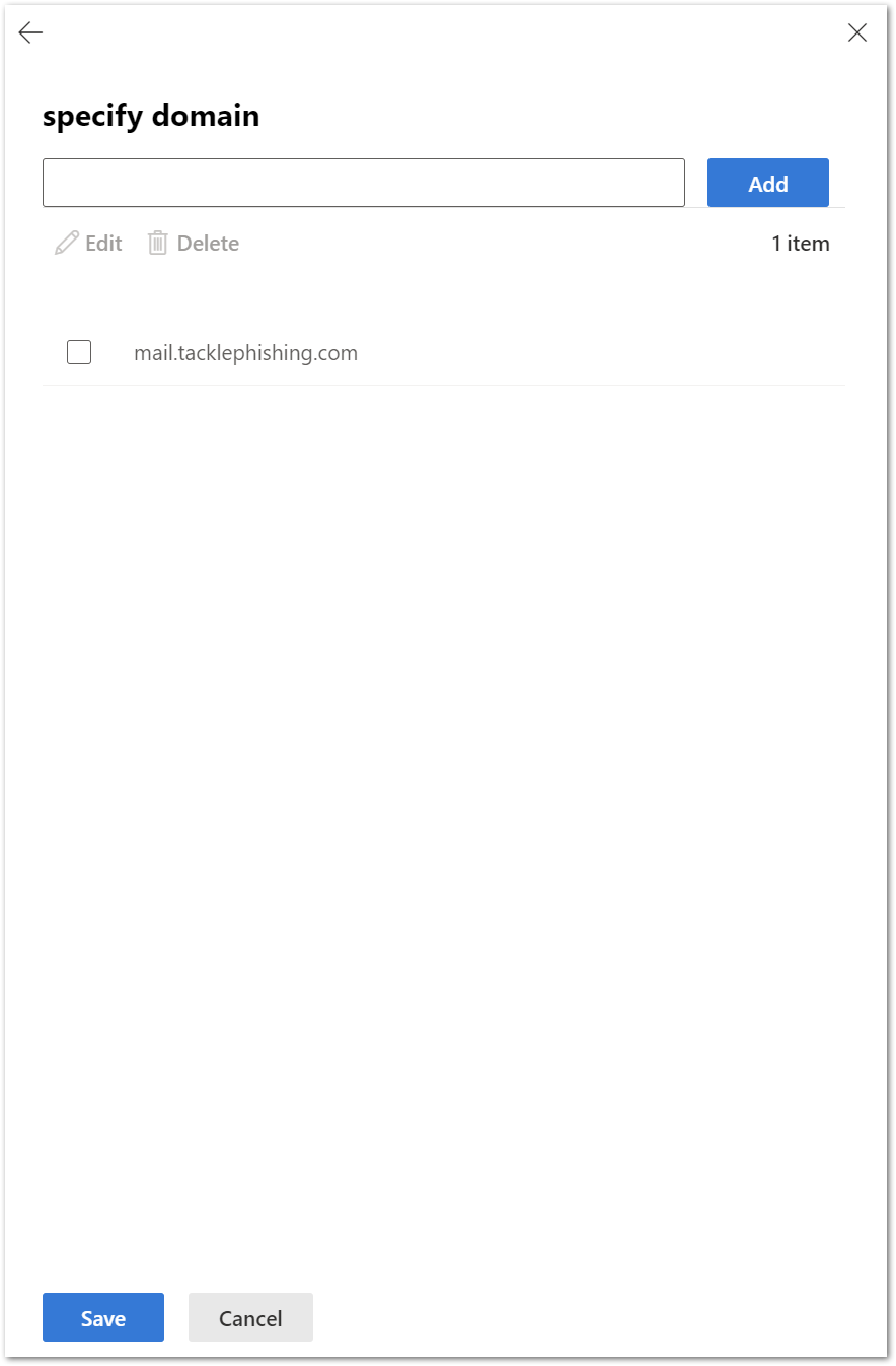 Allowlisting by Hostname -  Bypass Spam Filtering - Specify Domain.png