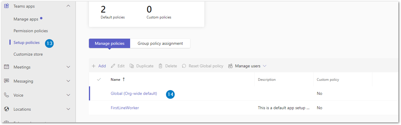 How to install Phishtail for Microsoft Teams- Teams Admin center - setup policies.png