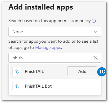 How to install Phishtail for Microsoft Teams- Teams Admin center - add to auto install.png