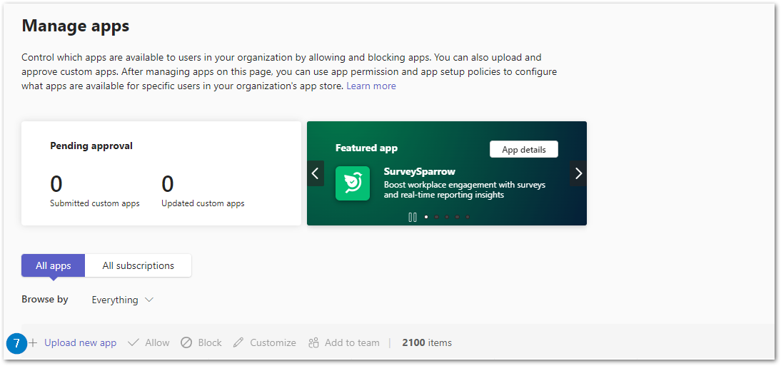 How to install Phishtail for Microsoft Teams- Teams Admin center - upload custom app.png