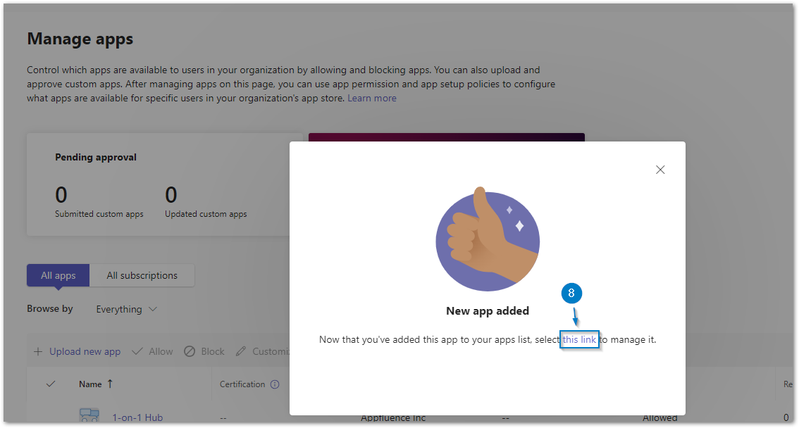 How to install Phishtail for Microsoft Teams- Teams Admin center - Manage custom app.png