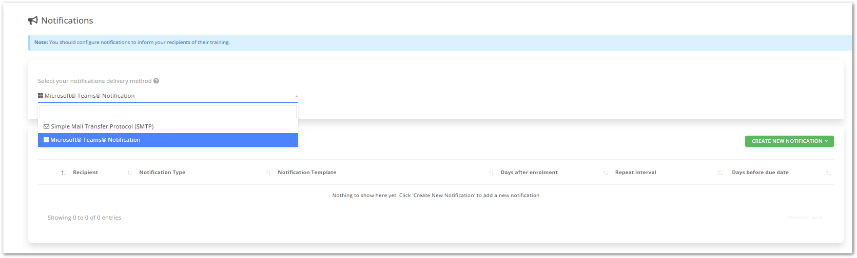 Microsoft Teams notification and Training course guide - Switch sending method.png