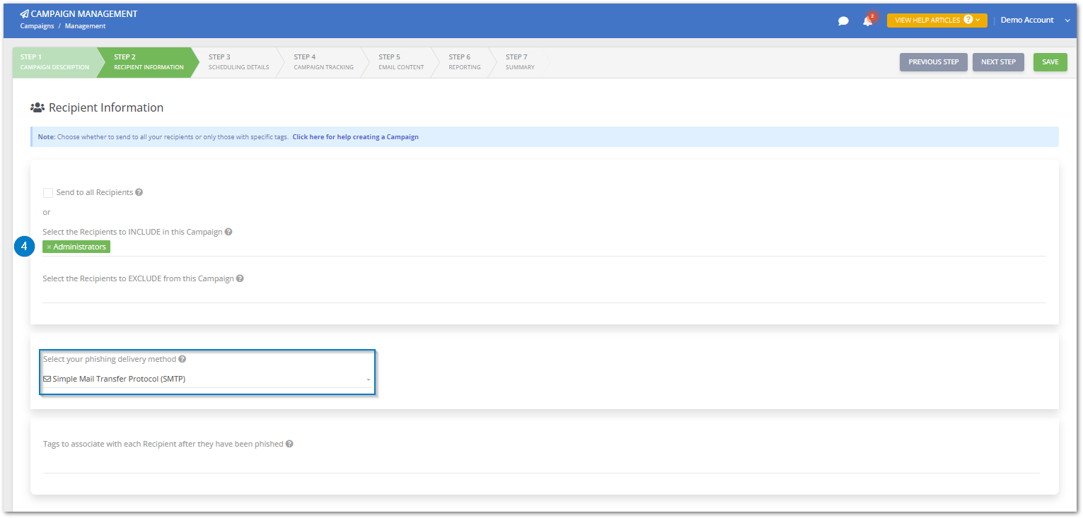 Creating a test phishing campaign - Step 4 Recipient Tag.png
