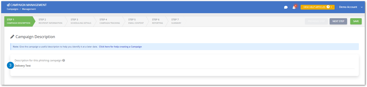 Creating a test phishing campaign - Step 3 Campaign description.png